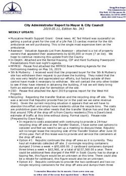 City Administrator Report to Mayor & City Council