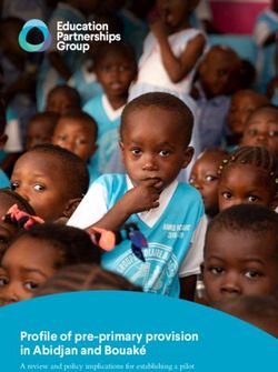 Profile of pre-primary provision in Abidjan and Bouaké - A review and policy implications for establishing a pilot