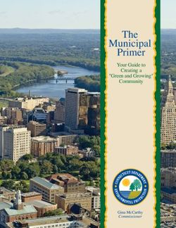THE MUNICIPAL PRIMER YOUR GUIDE TO CREATING A "GREEN AND GROWING" COMMUNITY - GINA MCCARTHY COMMISSIONER