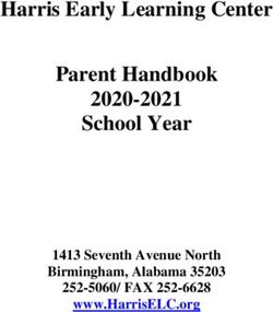 Harris Early Learning Center Parent Handbook 2020-2021 School Year ...