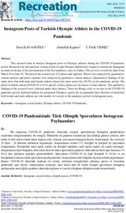 Instagram Posts of Turkish Olympic Athlete in the COVID-19 Pandemic