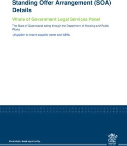 Standing Offer Arrangement (SOA) Details - Whole of Government Legal Services Panel