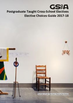 Postgraduate Taught Cross-School Electives Elective Choices Guide 2017-18