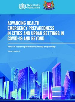 Advancing Health Emergency Preparedness in Cities and Urban Settings in COVID-19 and Beyond - Report on a series of global technical working group ...