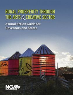 RURAL PROSPERITY THROUGH THE ARTS & CREATIVE SECTOR - A Rural Action Guide for Governors and States - National Governors ...