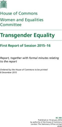 Transgender Equality House of Commons Women and Equalities Committee - Parliament (publications)