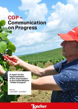 On Progress - A report on the implementation of the 10 principles in the United Nations "Global Compact"