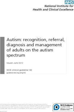 Autism: recognition, referral, diagnosis and management of adults on the autism spectrum