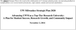 UW-Milwaukee Strategic Plan 2020 Advancing UWM as a Top-Tier Research University: A Plan for Student Success, Research Growth, and Community ...