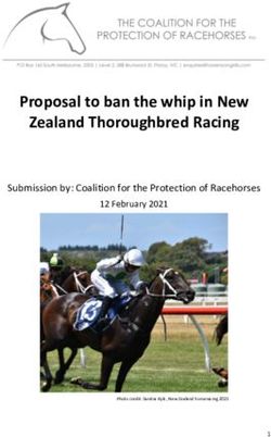 Proposal to ban the whip in New Zealand Thoroughbred Racing - Submission by: Coalition for the Protection of Racehorses