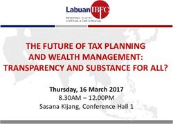 THE FUTURE OF TAX PLANNING AND WEALTH MANAGEMENT: TRANSPARENCY AND SUBSTANCE FOR ALL? - 8.30AM - 12.00PM