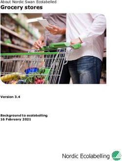 Grocery stores About Nordic Swan Ecolabelled - Version 3.4 Background to ecolabelling 16 February 2021 - Nordic Ecolabel