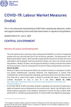 COVID-19: Labour Market Measures (India) - ILO