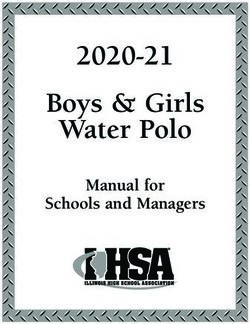 Boys & Girls Water Polo 2020-21 - Manual for Schools and Managers - IHSA