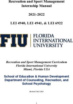 School of Education & Human Development Department of Counseling, Recreation, and School Psychology