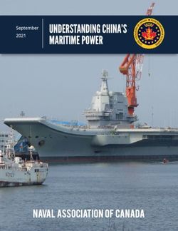 UNDERSTANDING CHINA?S MARITIME POWER - Naval ASsociat ion of CAnada - September 2021 - Naval ...