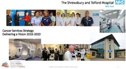 CANCER SERVICES STRATEGY DELIVERING A VISION 2016-2020 - DRAFT SATH CANCER STRATEGY 2016-2020