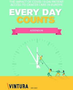 THE IMPACT OF COVID-19 ON PATIENT ACCESS TO CANCER CARE IN EUROPE - ADDENDUM - MAY 2021 - EFPIA