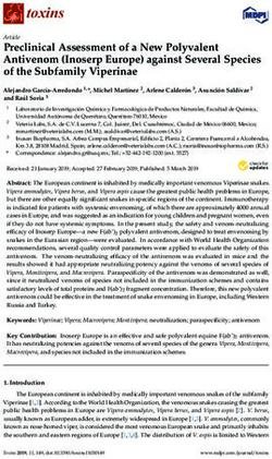 Preclinical Assessment of a New Polyvalent Antivenom (Inoserp Europe) against Several Species of the Subfamily Viperinae - MDPI