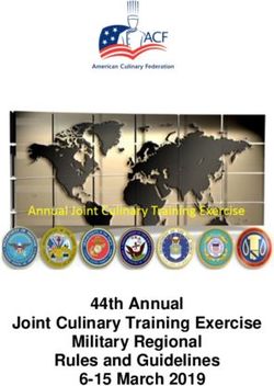 44th Annual Joint Culinary Training Exercise Military Regional Rules and Guidelines 6-15 March 2019 - Army.mil