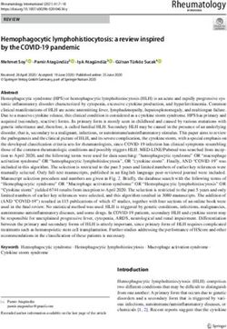 Hemophagocytic lymphohistiocytosis: a review inspired by the COVID 19 pandemic