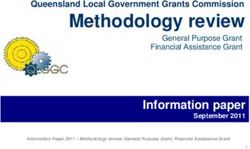 Methodology review Information paper - September 2011