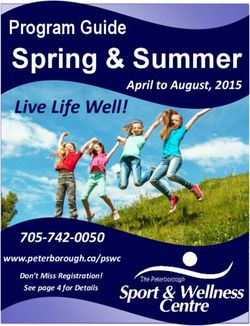 Spring & Summer Program Guide - Live Life Well!