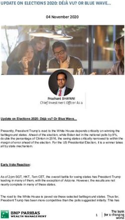 UPDATE ON ELECTIONS 2020: DÉJÀ VU? OR BLUE WAVE - BNP ...