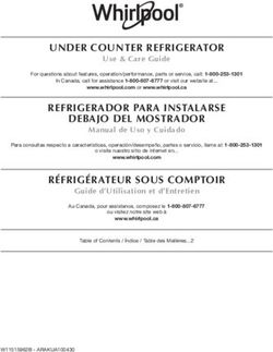 UNDER COUNTER REFRIGERATOR - Whirlpool