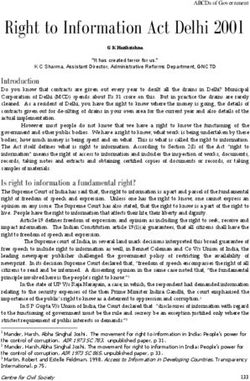 Right to Information Act Delhi 2001