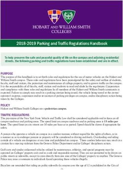 2018-2019 Parking and Traffic Regulations Handbook - Hobart and ...