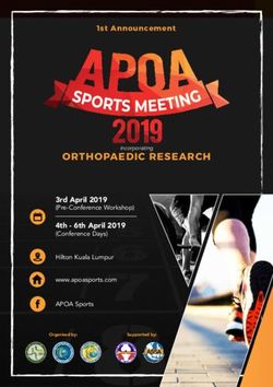 ORTHOPAEDIC RESEARCH - 1st Announcement - 3rd April 2019