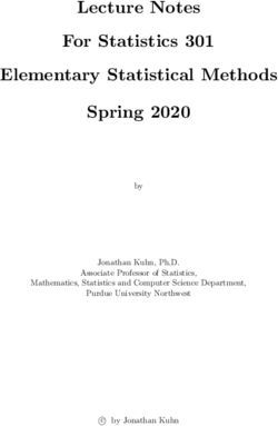 Lecture Notes For Statistics 301 Elementary Statistical Methods Spring 2020 - Purdue University Northwest
