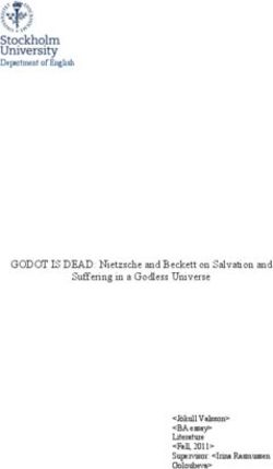 GODOT IS DEAD: Nietzsche and Beckett on Salvation and Suffering in a Godless Universe - Department of English