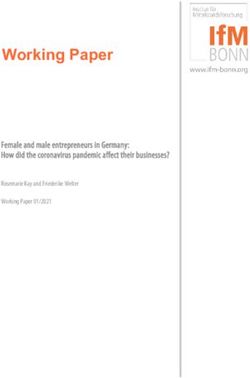 WORKING PAPER FEMALE AND MALE ENTREPRENEURS IN GERMANY: HOW DID THE CORONAVIRUS PANDEMIC AFFECT THEIR BUSINESSES? - IFM BONN