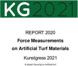 REPORT 2020 Force Measurements on Artificial Turf Materials - Kunstgress 2021 - Gode idrettsanlegg