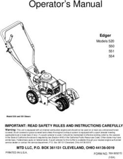 Operator's Manual - MTD Products