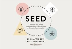 SEEDConnect to your Purpose - 25-28 APRIL 2019 BALI, INDONESIA Grow your Passion. Plant Intentions - BeingSattvaa