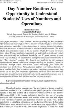 Day Number Routine: An Opportunity to Understand Students' Uses of Numbers and Operations