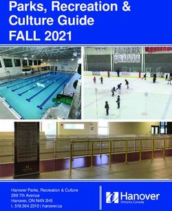 Parks, Recreation & Culture Guide - FALL 2021 - Hanover Parks, Recreation & Culture 269 7th Avenue Hanover, ON N4N 2H5 t. | ...