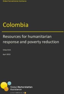 Colombia Resources for humanitarian response and poverty reduction
