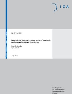 Does Private Tutoring Increase Students' Academic Performance? Evidence from Turkey - IZA DP No. 8343 Giray Berberoğlu Aysit Tansel July 2014