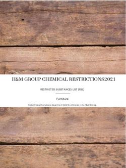 H&M GROUP CHEMICAL RESTRICTIONS 2021 - RESTRICTED SUBSTANCES LIST (RSL) Furniture