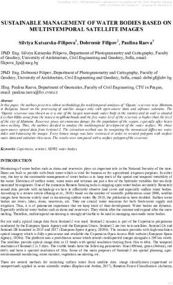 SUSTAINABLE MANAGEMENT OF WATER BODIES BASED ON MULTISTEMPORAL SATELLITE IMAGES