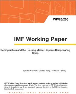WP/20/200 Demographics and the Housing Market: Japan's Disappearing Cities - International ...