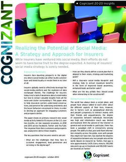 Realizing the Potential of Social Media: A Strategy and Approach for Insurers - Cognizant