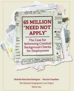 65 MILLION "NEED NOT APPLY" - The Case for Reforming Criminal Background Checks for Employment - National Employment Law Project