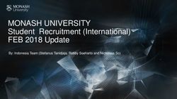 MONASH UNIVERSITY Student Recruitment (International) FEB 2018 Update - By: Indonesia Team (Stefanus Tanidjaja, Robby Soeharto and Nicholaas So)