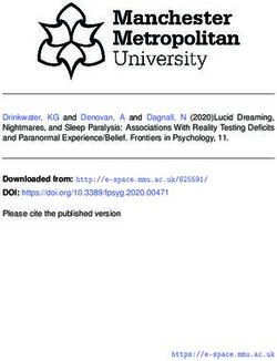 Drinkwater, KG and Denovan, A and Dagnall, N (2020)Lucid Dreaming, Nightmares, and Sleep Paralysis: Associations With Reality Testing Deficits and ...