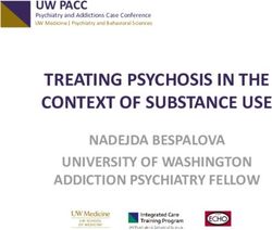TREATING PSYCHOSIS IN THE CONTEXT OF SUBSTANCE USE - NADEJDA BESPALOVA UNIVERSITY OF WASHINGTON ADDICTION PSYCHIATRY FELLOW